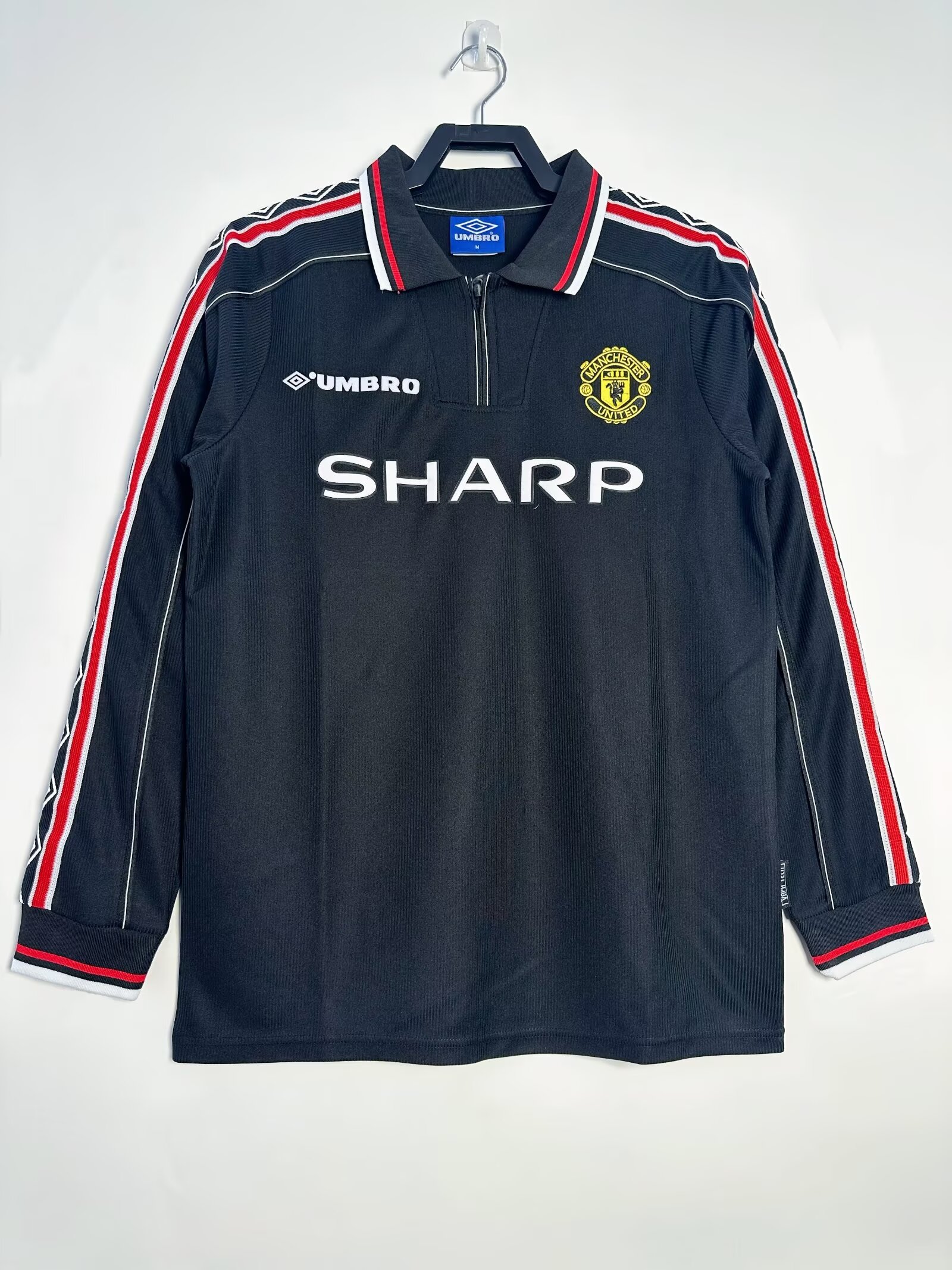 1998-1999 Man Utd Away Long Sleeve Retro Soccer Jersey (长袖)