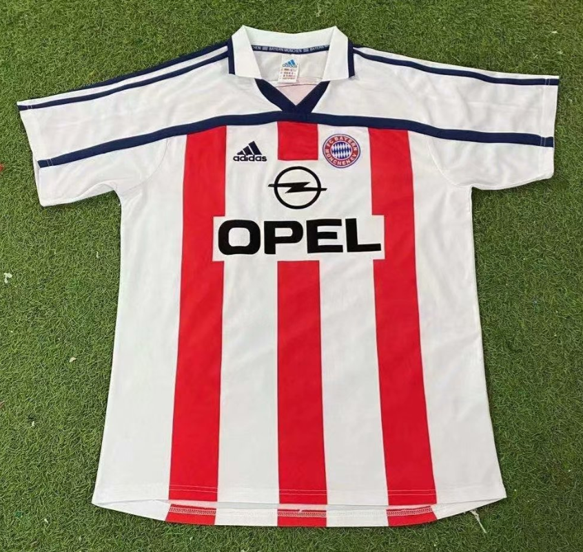 2000-2001  Bayern away Retro  Soccer Jersey