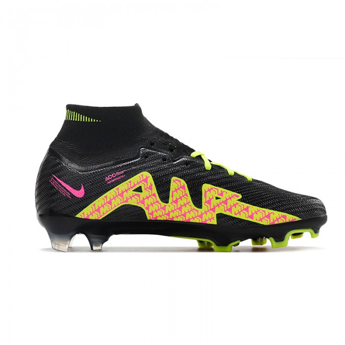 Air Zoom Mercurial Superfly IX Elite FG High Soccer Shoes-Black/Green-7942182