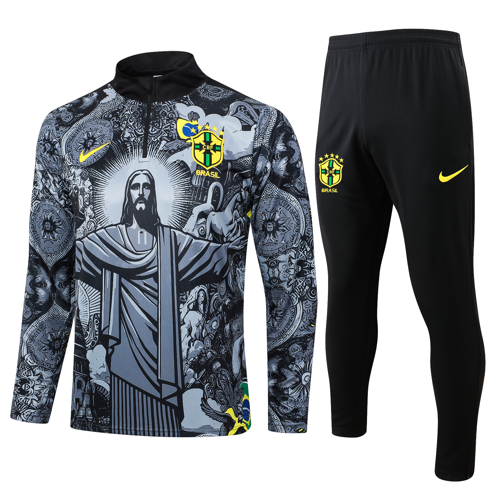 24-25 Brazil High Quality Half Pull Tracksuit