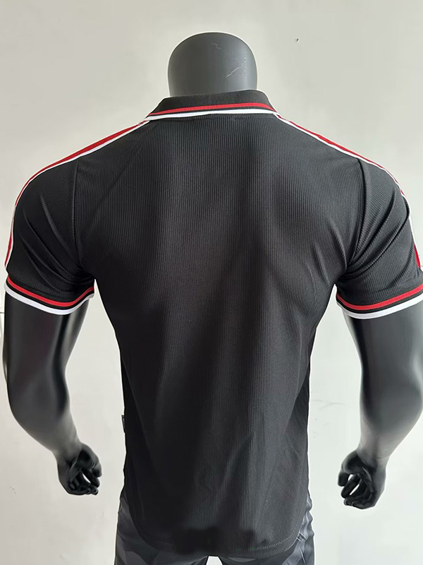 1998-1999 Man Utd Black Player Version Retro Soccer Jersey