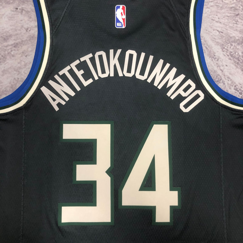 22-23 BUCKS ANTETOKOUNMPO #34 Black Top Quality...