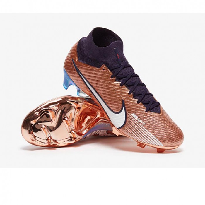 2022 World Cup in Qatar Mbappé Air Zoom Mercurial Vapor XV Elite FG Soccer Shoes-Gold/Black-7018091