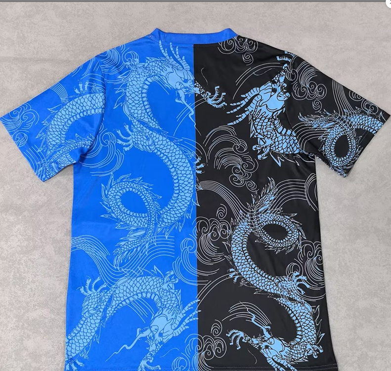 25-26 RMA Blue Black Special Edition Fans Training Shirts *龙纹