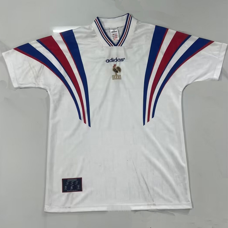 1996-1997 France Away Retro Soccer Jersey