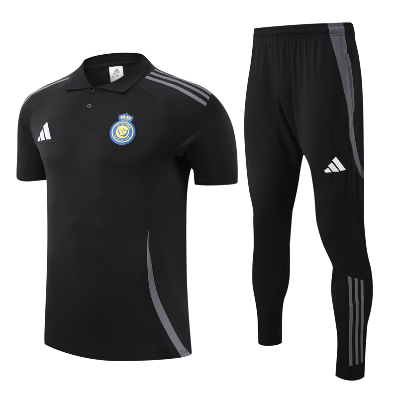25-26 AL-Nassr Black Polo Tracksuit