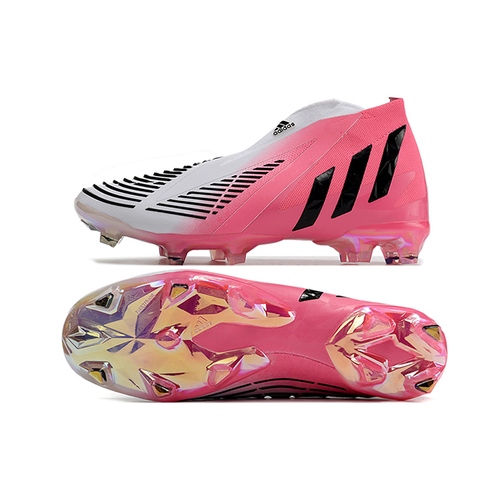 Predator Edge Geometric.1 FG High Soccer Shoes-White/Pink-5280937