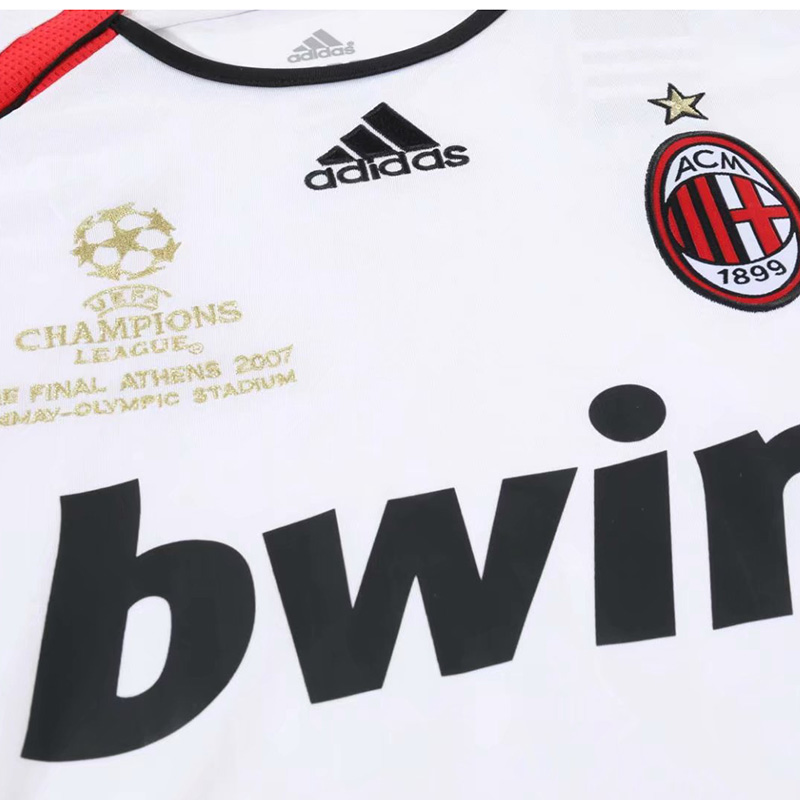 2006-2007 ACM Away White Retro Soccer Jersey(带决赛字)