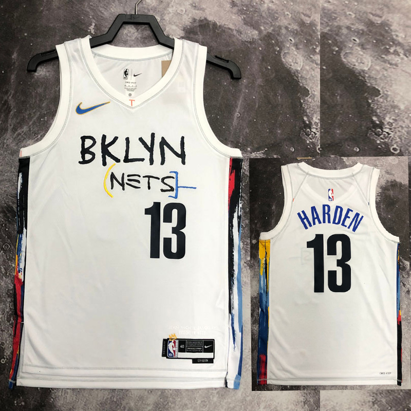 22-23 Nets HARDEN #13 White City Edition Top Qu...