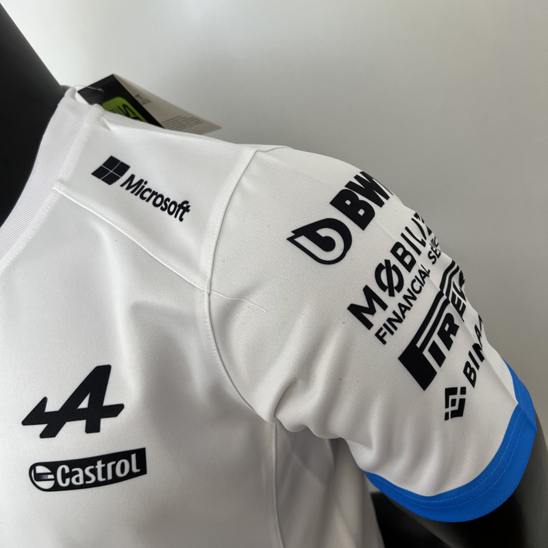 2023 F1 Formula One ALPINE White Racing Suit(圆领)