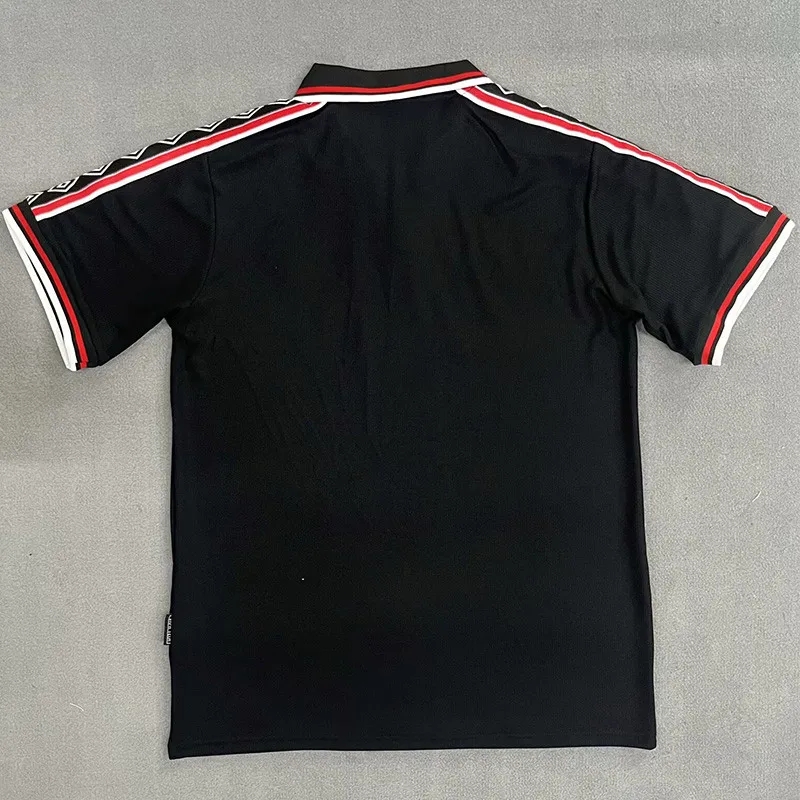 24-25 Man Utd Black Retro Edition Polo Short Sleeve