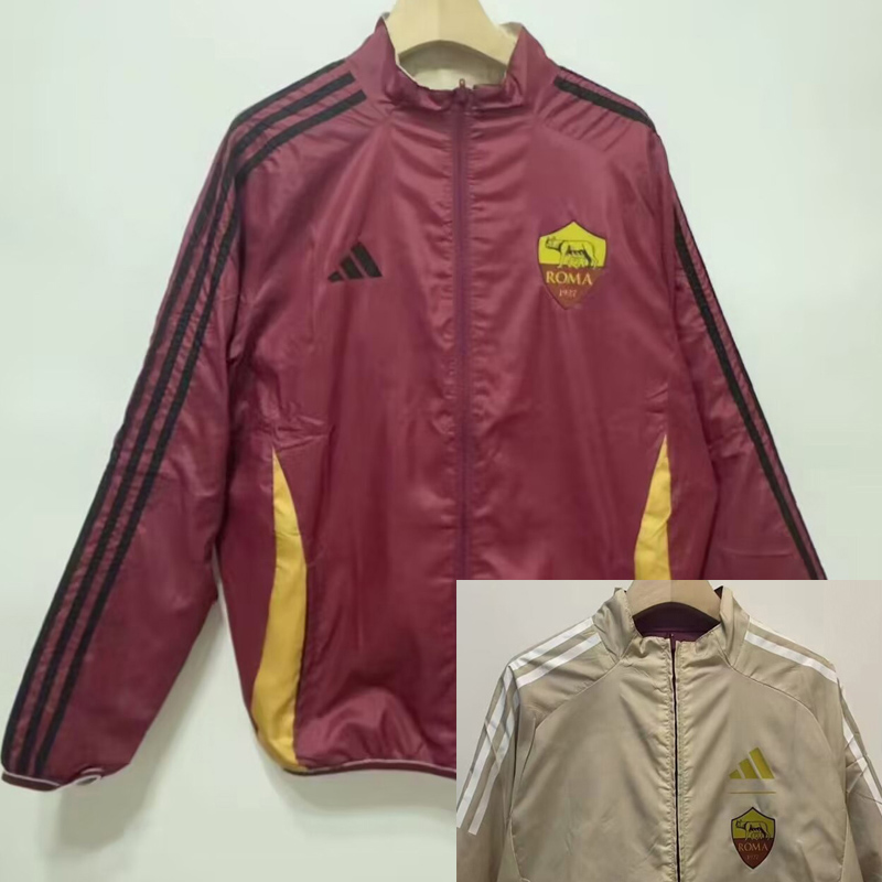 24-25 Roma Red & Khaki Double Sided Windbreaker (双面风衣)