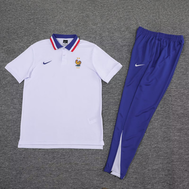 25-26 France White Polo Tracksuit