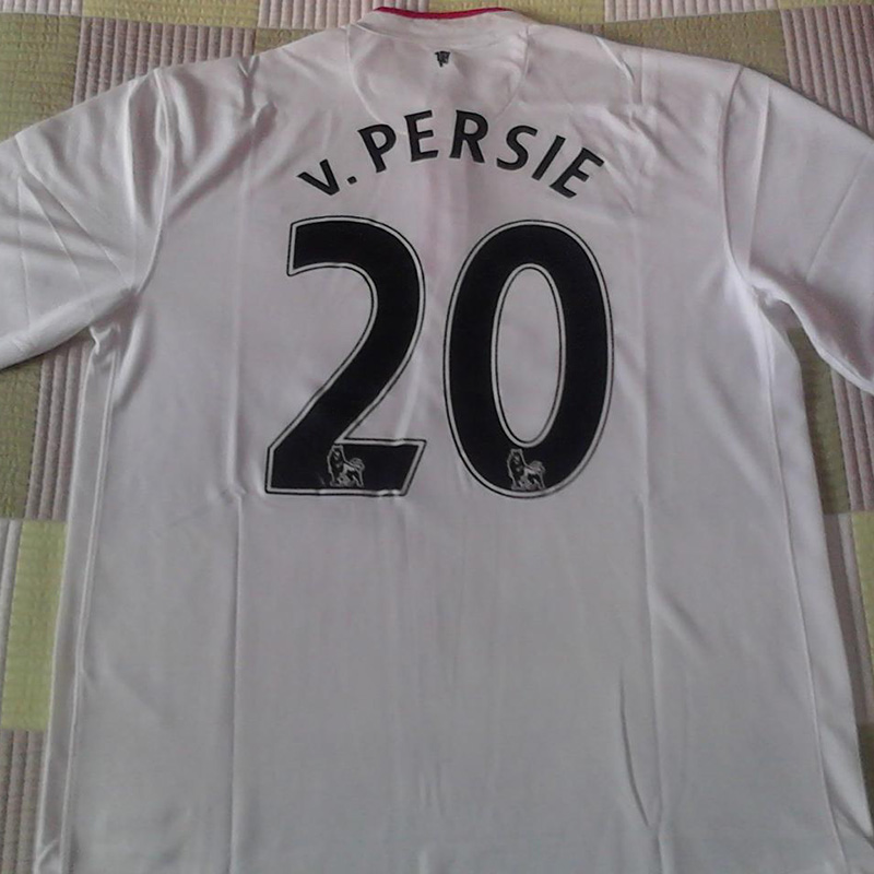 2013-2014 Man Utd Away White Retro Soccer Jersey