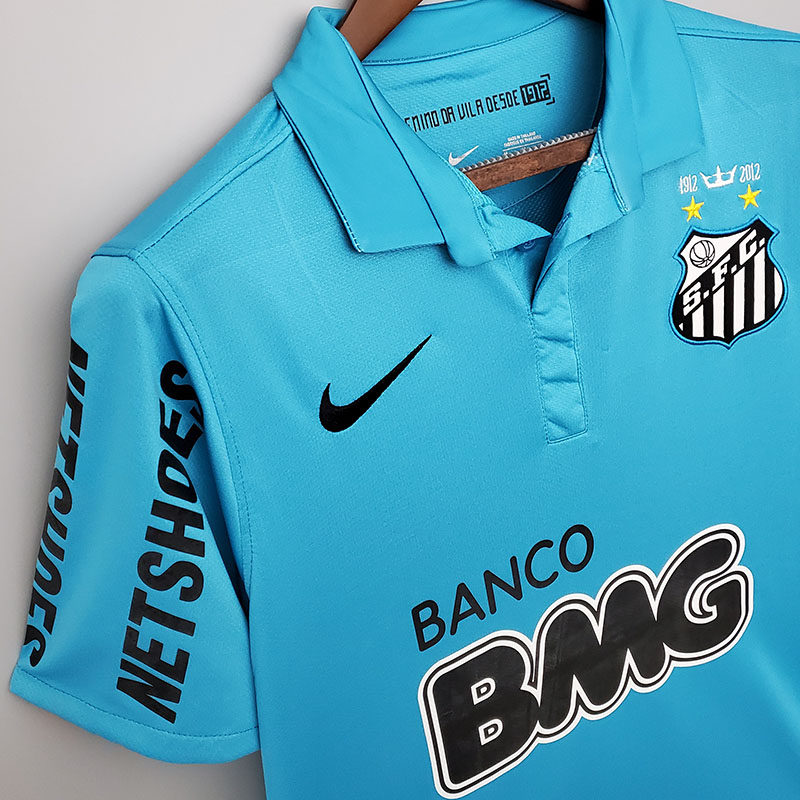 2012-2013 Santos FC Blue Retro Soccer Jersey