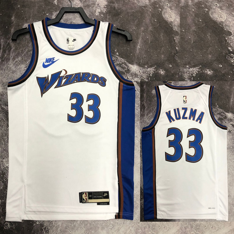 22-23 Wizards KUZMA #33 White Top Quality Hot P...