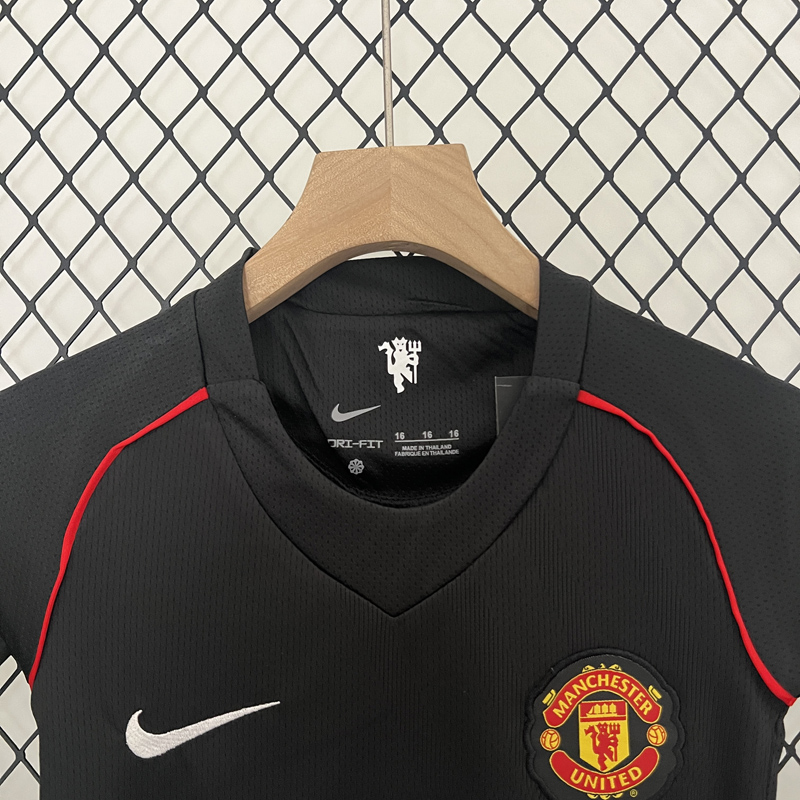 2007-2008 Man Utd Away Kids Retro Soccer Jersey