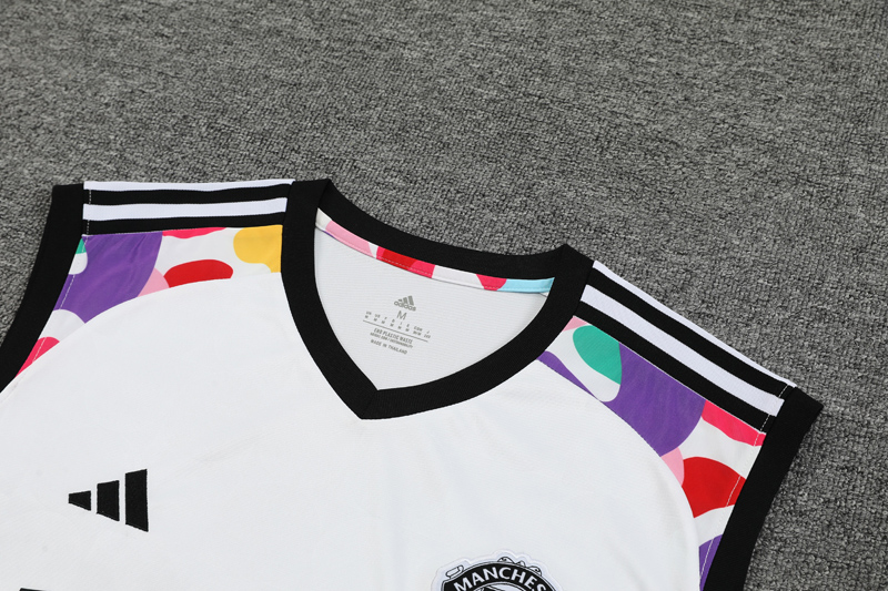 24-25 Man Utd White Tank top and shorts suit