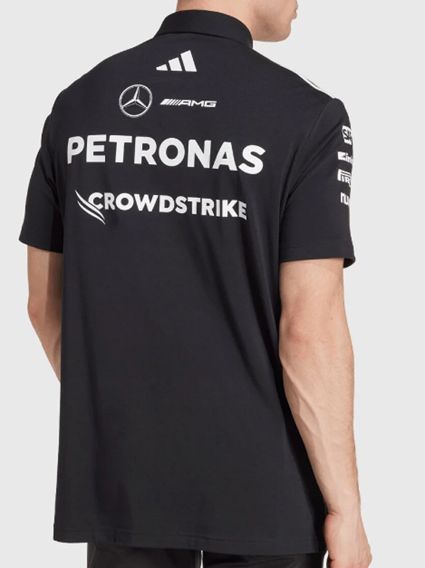 2025 F1 Mercedes Black Polo Racing Suit(有领)