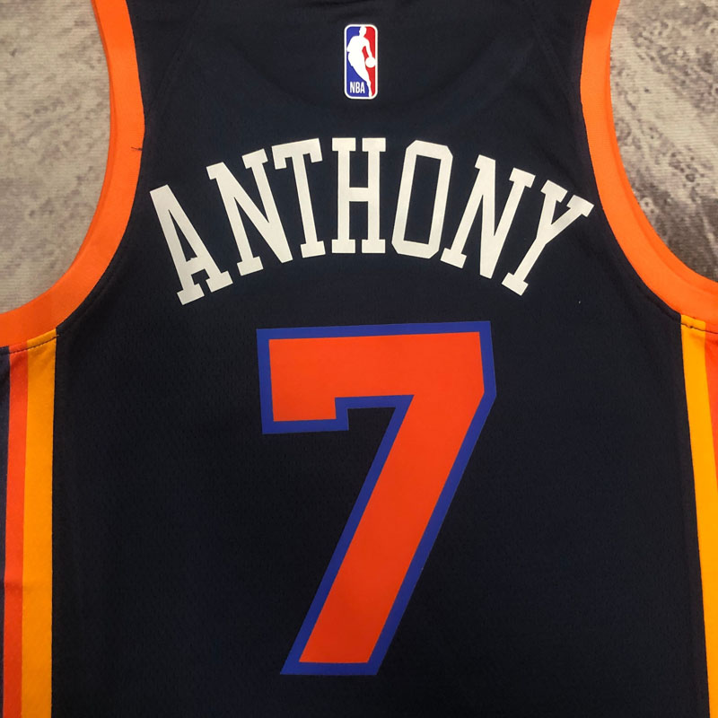 22-23 KNICKS ANTHONY #7 Black Top Quality Hot P...