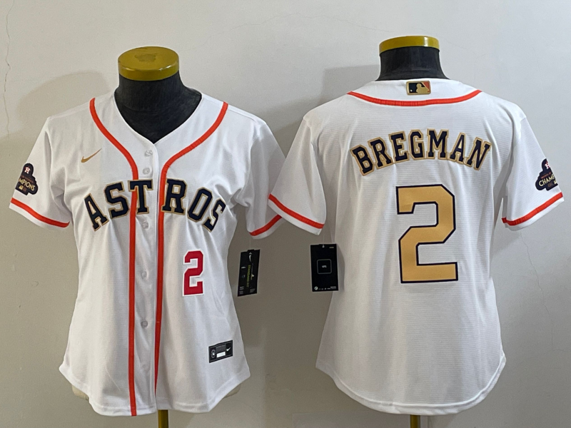 Houston Astros Women's champions baseball jersey BREGMAN 2