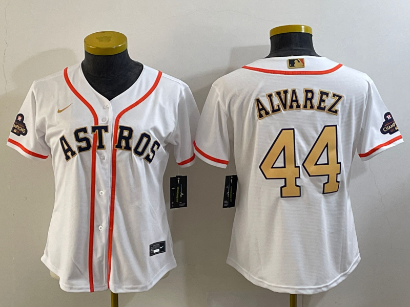 Houston Astros Women's champions baseball jersey ALVAREZ 44
