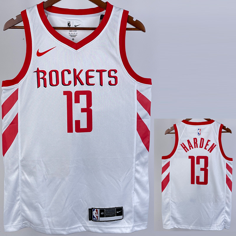 2018-19 ROCKETS HARDEN #13 White Home Top Quali...