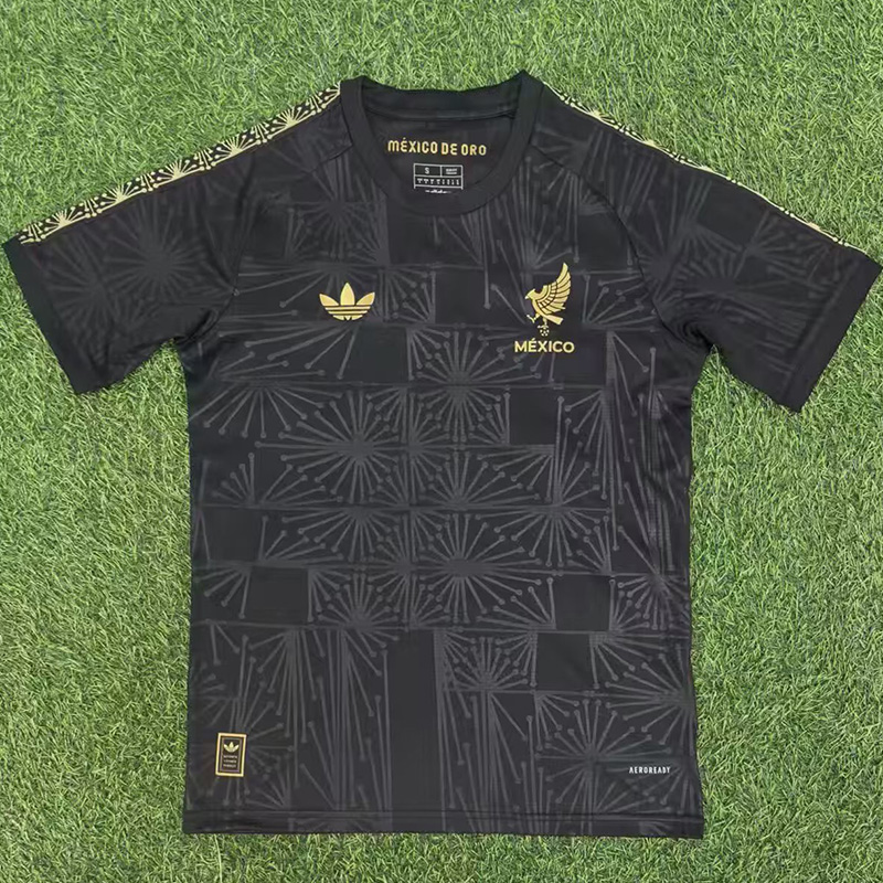 25-26 Mexico Black Training Shirts