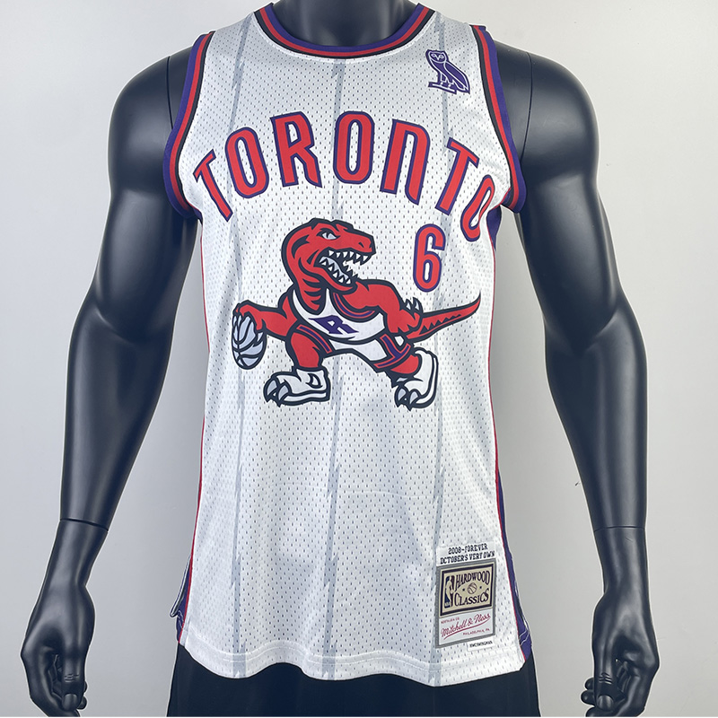 Raptors KNOW YOURSELF #6 White Retro Top Qualit...