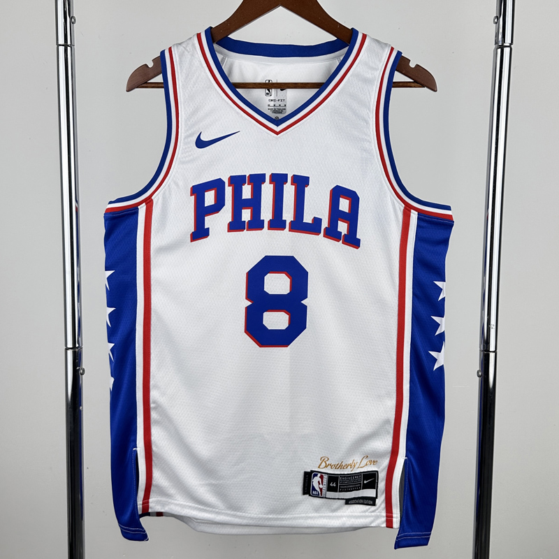 22-23 76ERS GEORGE #8 White Top Quality Hot Pressing NBA Jersey