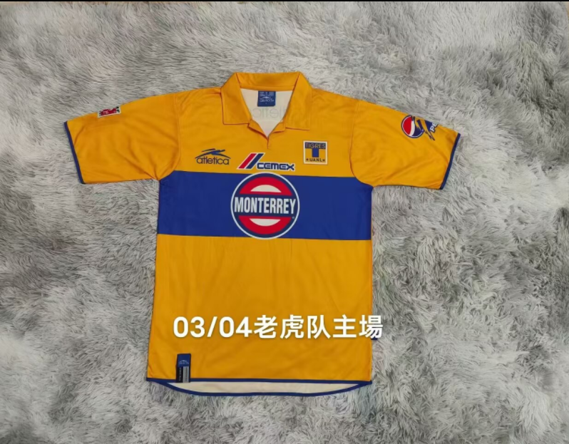 2003-2004 Tigres UANL Home Retro Soccer Jersey