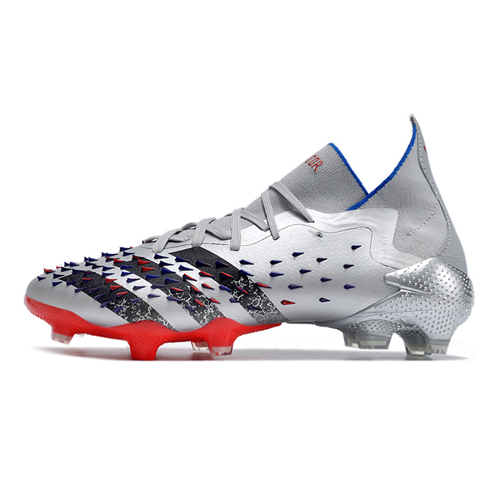 PREDATOR FREAK .1 FG High Soccer Shoes-Silver/Gray-6565716