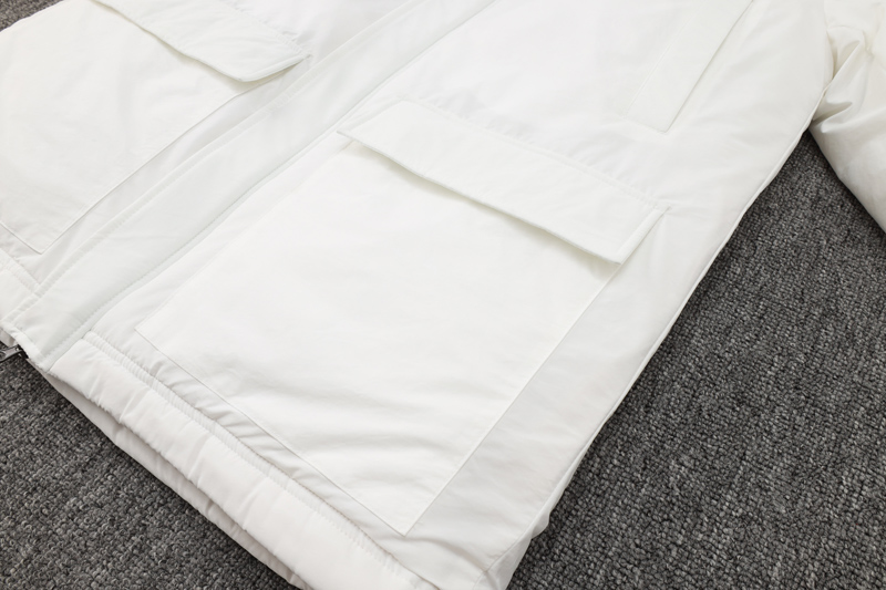 24-25 ACM White Hooded Windbreaker Fabric Cotton Coat #G256(红标)