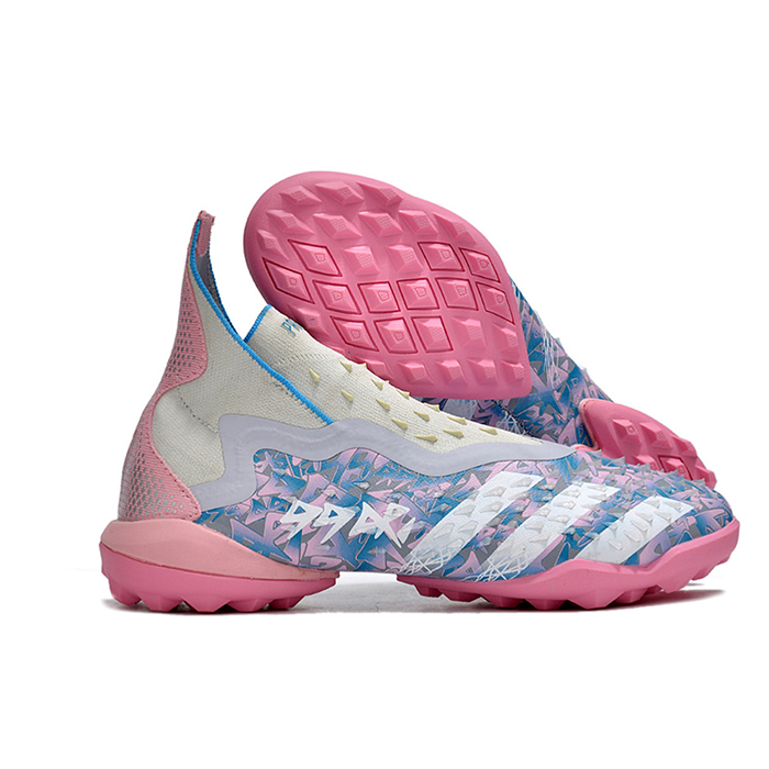 PREDATOR FREAK .1 TF High Soccer Shoes-Gray/Pink-9105912
