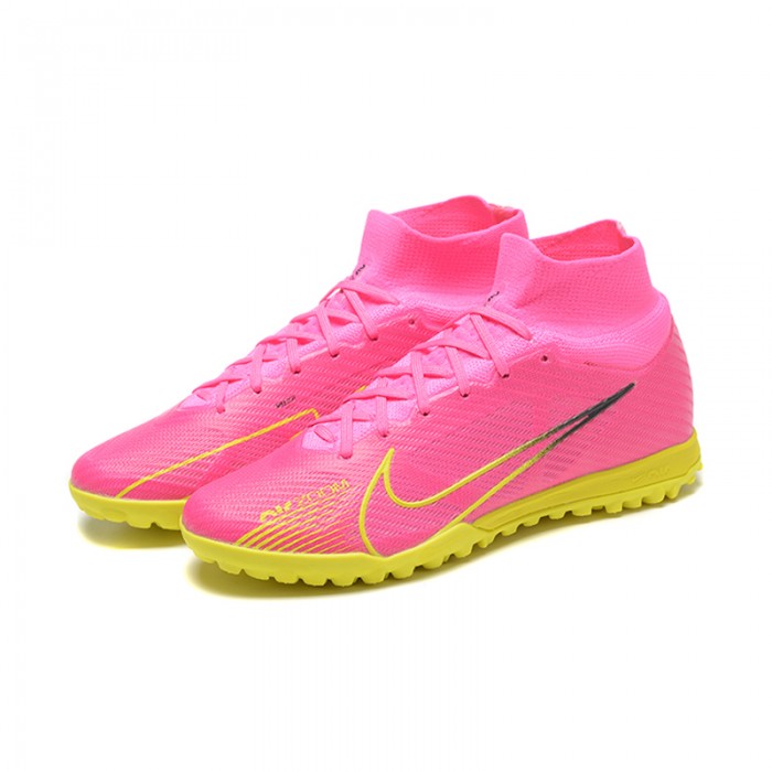 Superfly 8 Academy TF High Soccer Shoes-Pink/Yellow-7810303