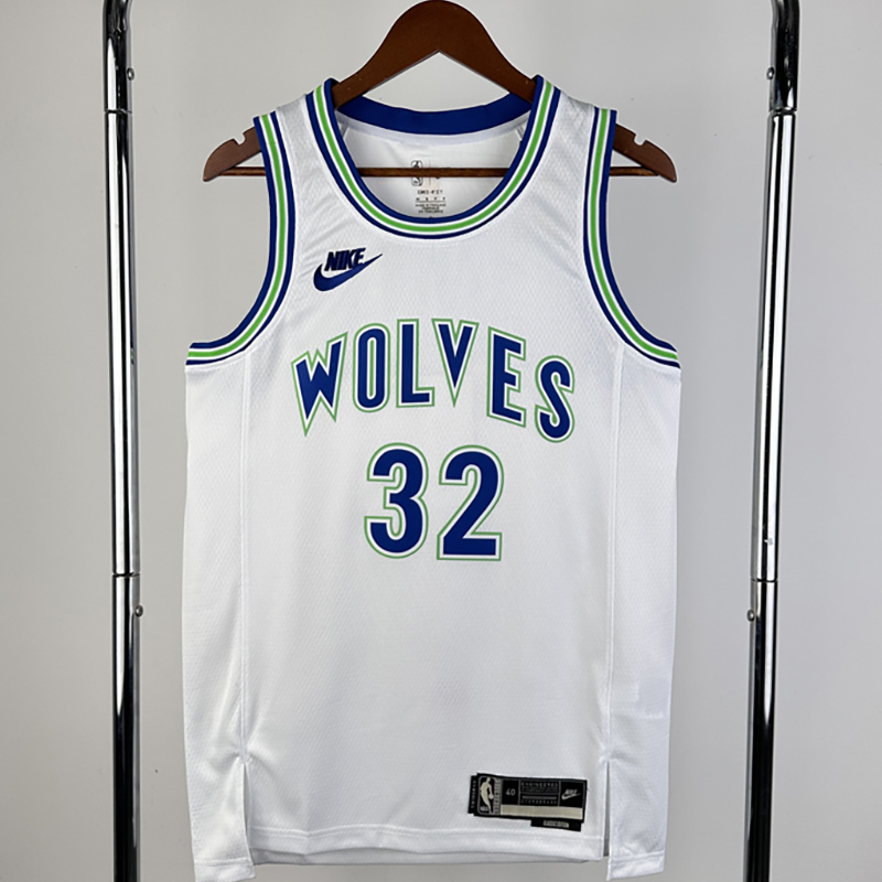 23-24 TIMBERWOLVES TOWNS #32 White Top Quality ...