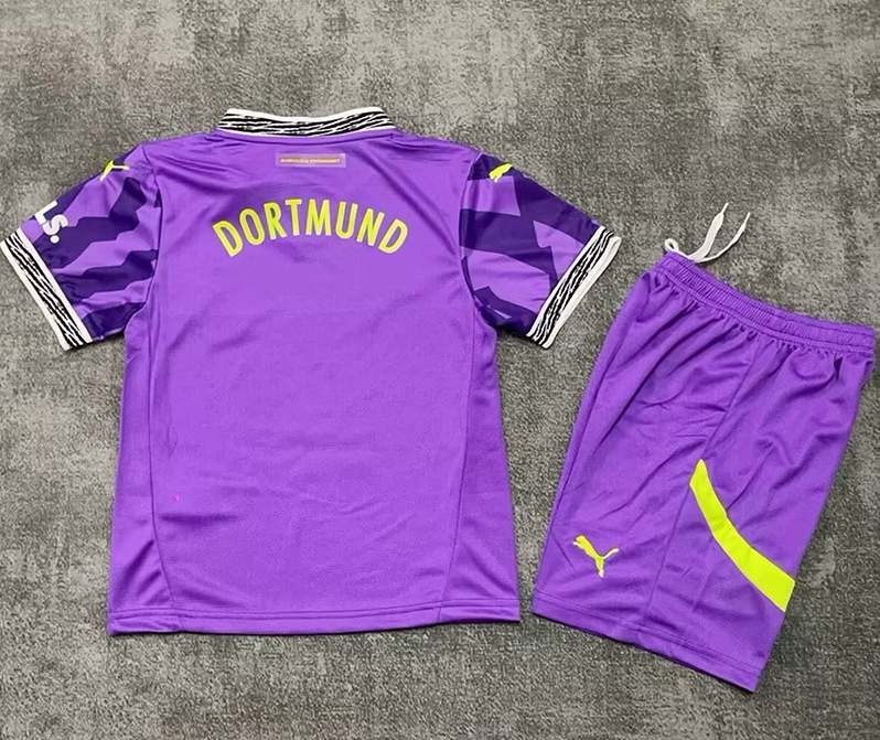 24-25 Dortmund Purple Special Edition Kids Soccer Jersey
