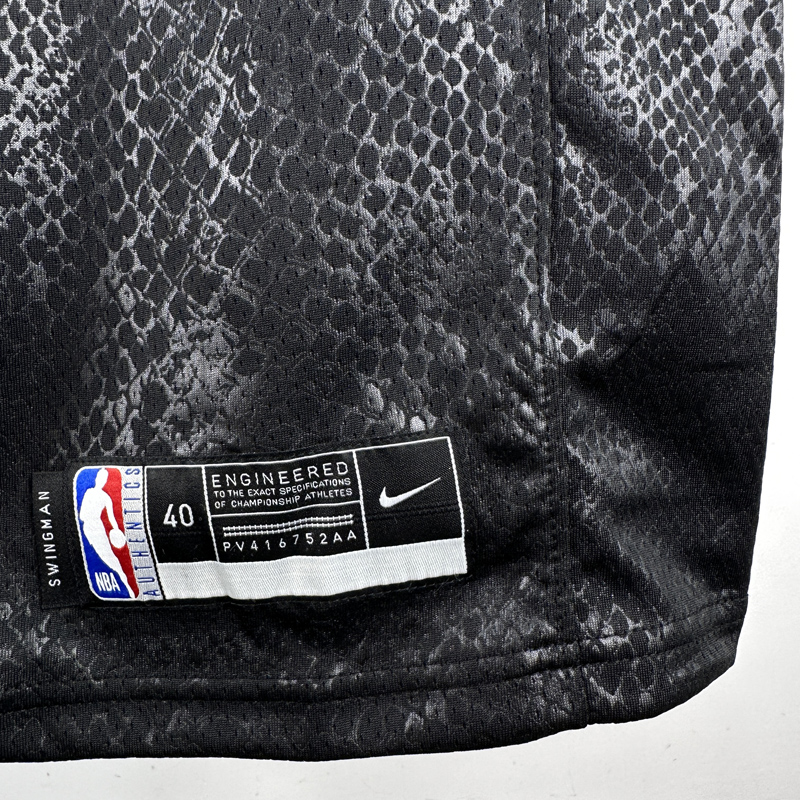 LAKERS O'NEAL #34 Black Top Quality Hot Pressing NBA Jersey(蛇纹)