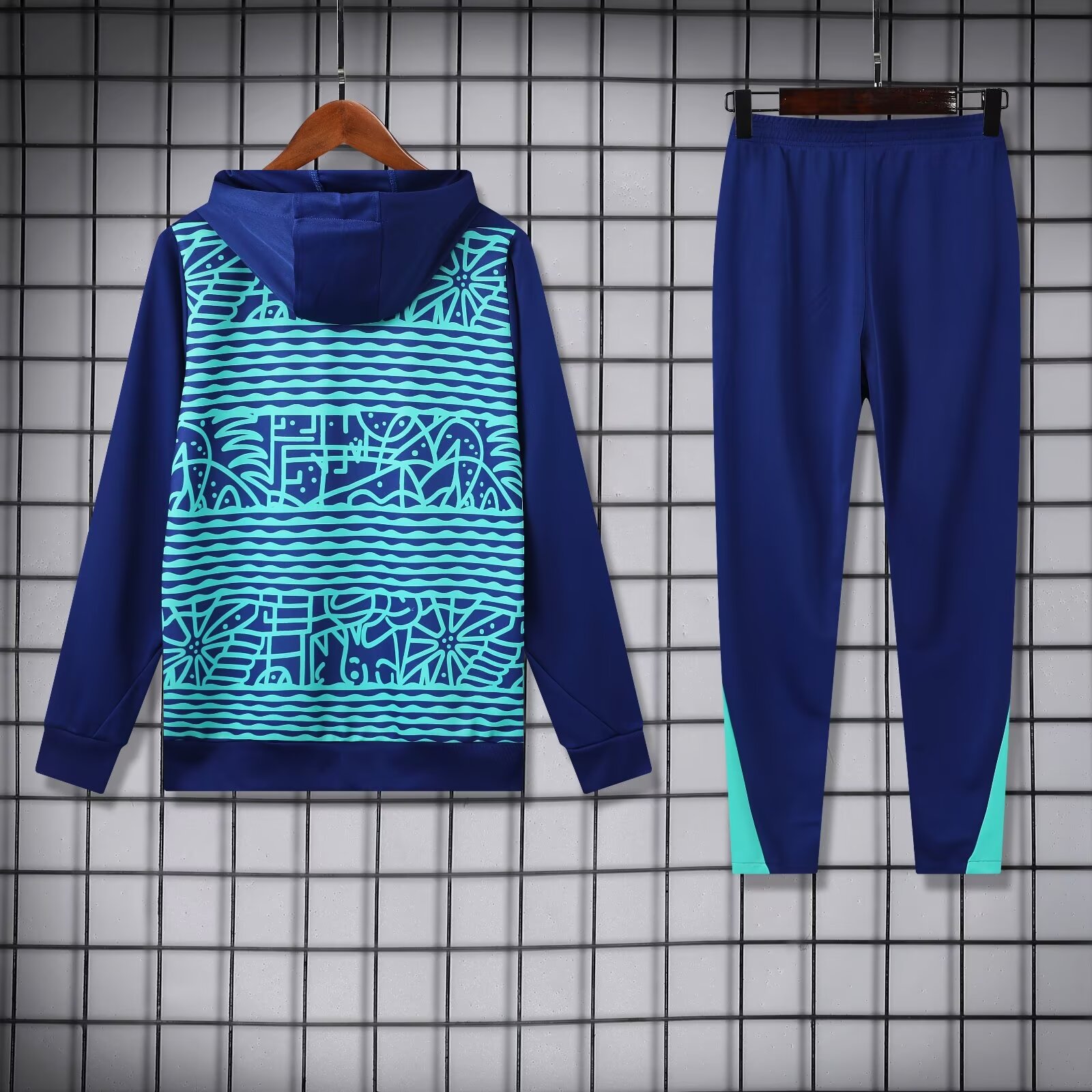 24-25 Brazil Blue Hoodie Tracksuit (卫衣套装)