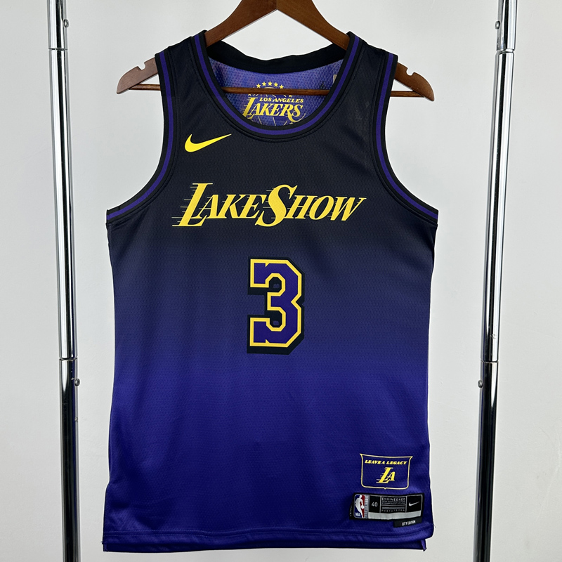 24-25 LAKERS DAVIS #3 Royal blue City Edition Top Quality Hot Pressing NBA Jersey