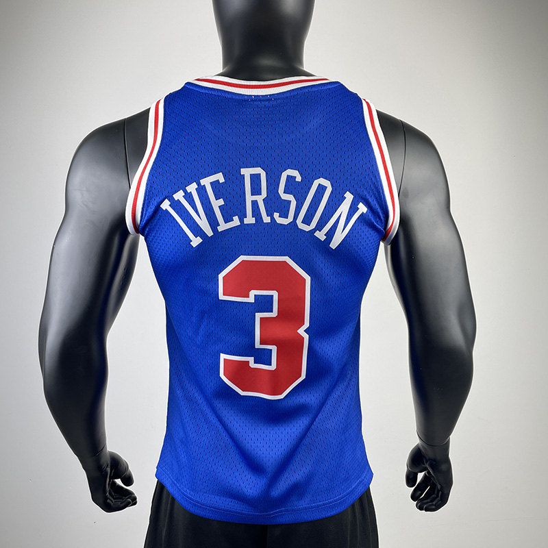 1996-97 76ERS IVERSON #3 Blue Retro Top Quality...