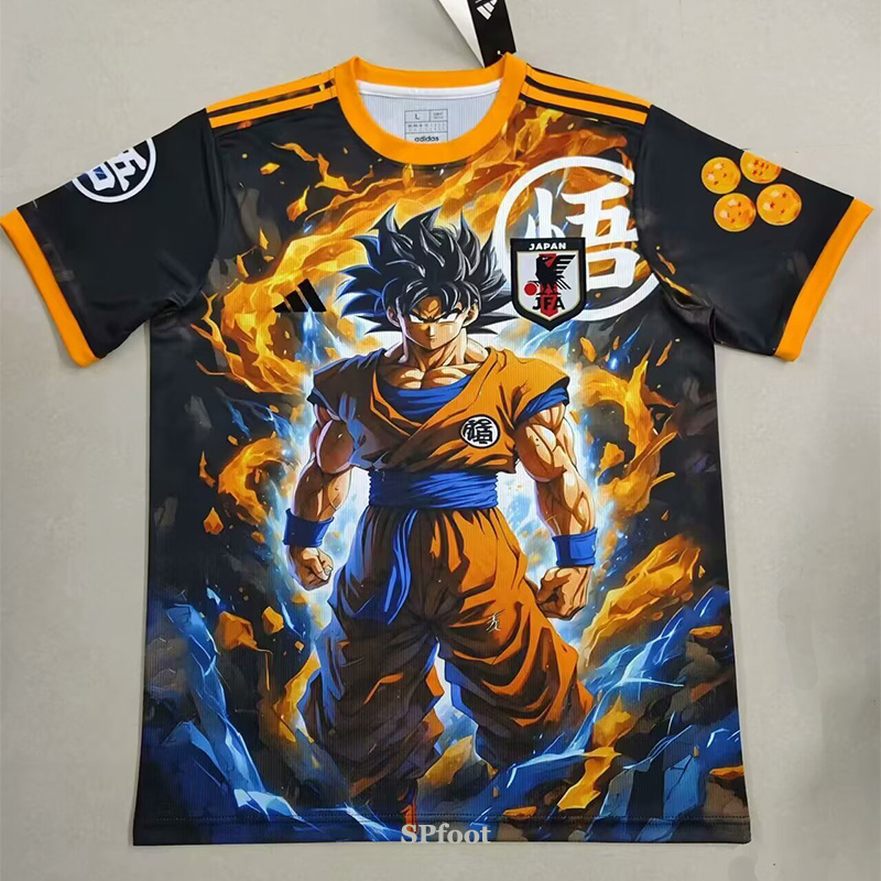 24-25 Japan Black Special Edition Fans Training Shirts *悟空黄