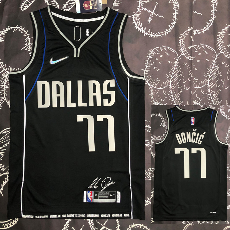 Dallas Mavericks Glory version DONCIC #77 Black...
