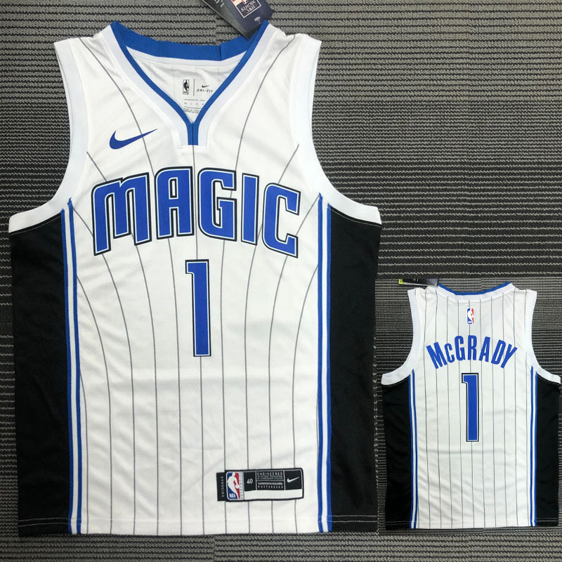 MAGIC McGRADY # 1 White Top Quality Hot Pressin...