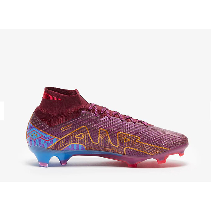 Mbappé Air Zoom Mercurial Superfly IX Elite FG High Soccer Shoes-Wine Red/Gold-8179512
