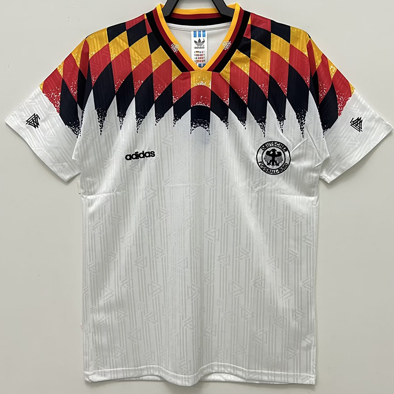 1994 Germany Home White Retro Soccer Jersey