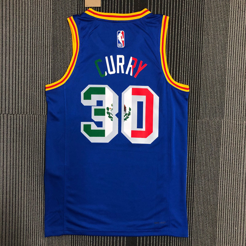 Warriors CURRY #30 'Mexico' Blue 75th Anniversa...