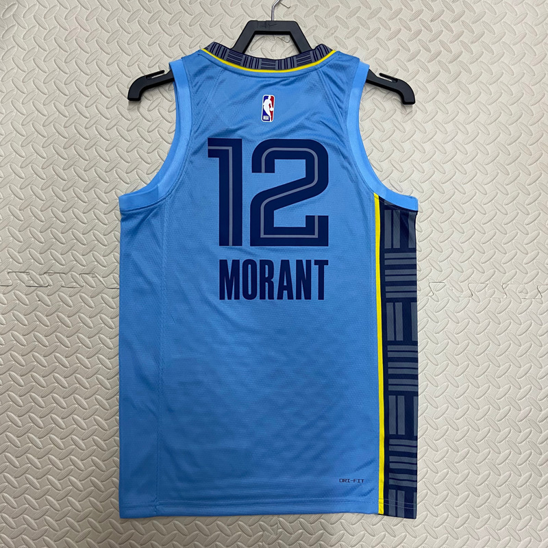 22-23 GRIZZLIES MORANT #12 Blue Top Quality Hot...