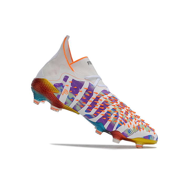 PREDATOR FREAK .1 FG High Soccer Shoes-White/Purple-4704050