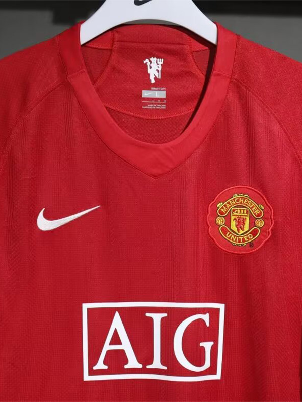 2007-2008 Man Utd Home Player Version 球员 Retro Soccer Jersey